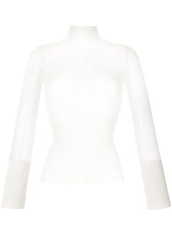 Dion Lee Pleated Sheer Blouse Ss20 | Farfetch.com