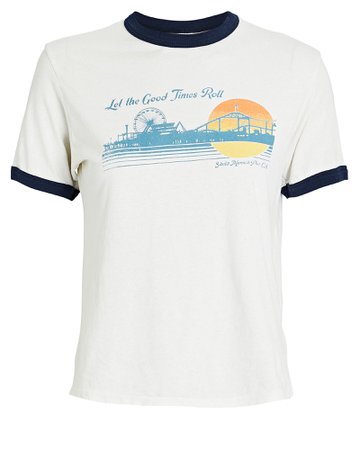 RE/DONE Ringer Good Times Cotton T-Shirt | INTERMIX®