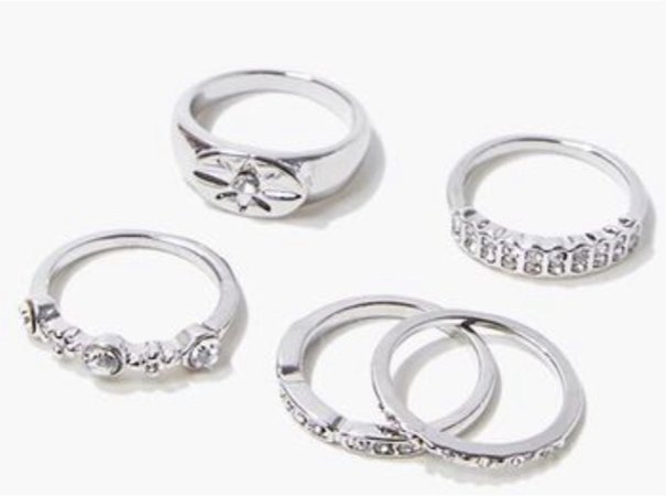 silver ring set