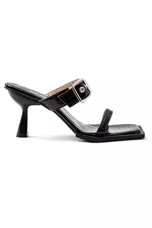 Buckle Strap Square Open Toe Heeled Sandals – Micas
