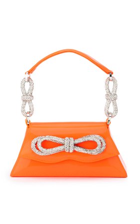 Samantha Double Bow Patent Leather Mini Handbag By Mach & Mach | Moda Operandi