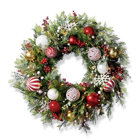 Peppermint Dreams Outdoor Wreath | Frontgate
