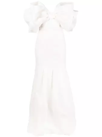 Parlor off-shoulder Bow Gown - Farfetch