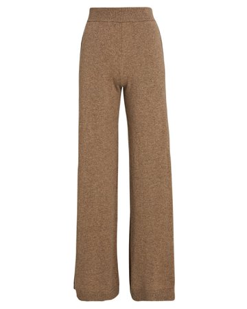 Cashmere Knit Wide-Leg Pants