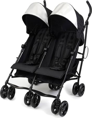 Amazon.com : Summer Infant 3Dlite Double Convenience Lightweight Double Stroller for Infant & Toddler with Aluminum Frame, Two Large Seats with Individual Recline, Extra-Large Storage Basket, Black : Baby