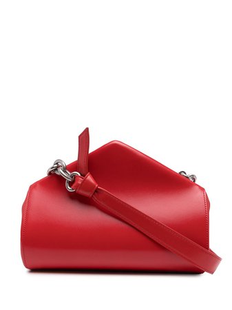 Shop red Bottega Veneta Top Handle leather bag with Express Delivery - Farfetch