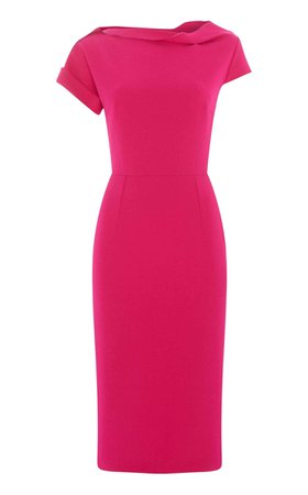 Brenin Viscose Pencil Skirt Dress in Pink | Roland Mouret