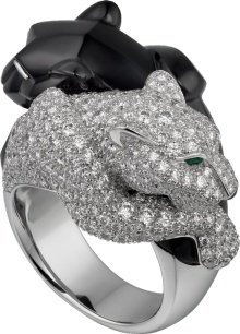 CRN4746400 - Panthère de Cartier ring - White gold, emeralds, onyx, diamonds - Cartier