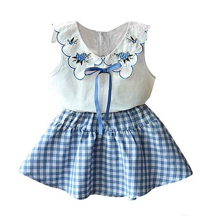 Amazon.com: Little Kid Girl Clothes Floral Vest T-Shirt Tops +Shorts Pant with Cute Sun Hat 3Pcs Summer Casual Outfits Set: Gateway