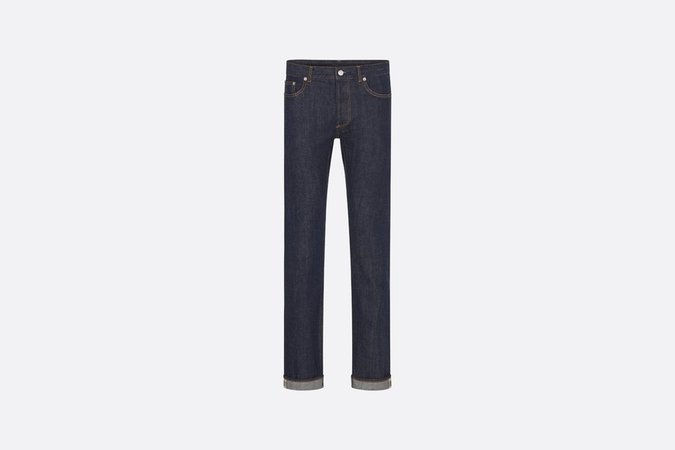 Raw Blue Slim-Fit Selvedge Jeans - Ready-to-Wear - Men's Fashion | DIOR