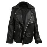 Oversized Leather Jacket - Black Jacket - Faux Leather Jacket – 2020AVE