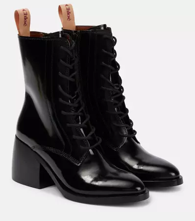 See By Chloé July lace-up leather ankle boots | Smart Closet