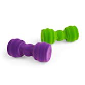 Leaps & Bounds Flocked Barbell Dog Toy | Petco
