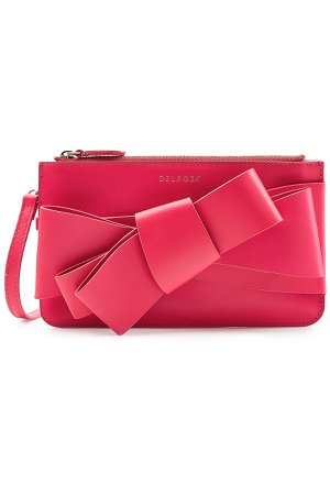 Bow Leather Clutch Gr. One Size