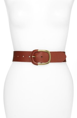 Halogen® Wrapped Buckle Leather Belt | Nordstrom