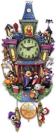 Disney Halloween Themed Cuckoo Clock with 9 Disney Characters: Lights and Music by The Bradford Exchange: Amazon.ca: Home & Kitchen