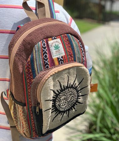 Unique Mini Hemp Backpack Small Backpack Hippie Backpack | Etsy