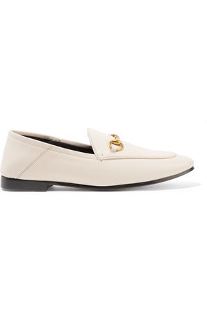 Gucci | Brixton horsebit-detailed leather collapsible-heel loafers | NET-A-PORTER.COM