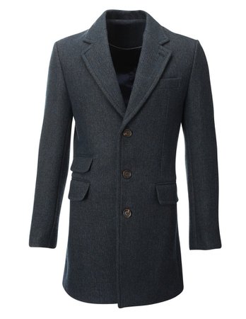Mens Winter Tweed Coat Long Jacket Wool (CT901) – FLATSEVEN