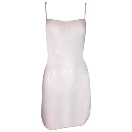 NWT 2009 09C Chanel Sheer Nude Slip Mini Dress For Sale at 1stdibs