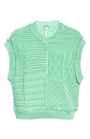 Free People Take the Plunge Cable Sweater Vest | Nordstrom