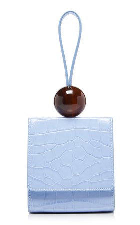 Ball Croc-Effect Leather Top Handle Bag by by FAR | Moda Operandi