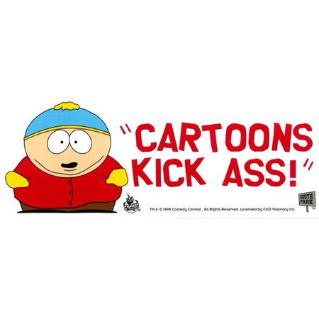 South Park - Cartoons Kick Ass Bumper Sticker - Walmart.com - Walmart.com