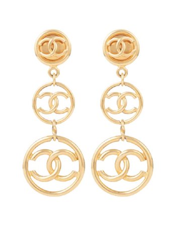 vintage Chanel gold earrings