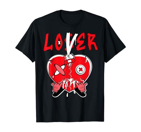 Amazon.com: Loser Red Lover Drip Heart Matching White Tee For Men Women T-Shirt : Clothing, Shoes & Jewelry