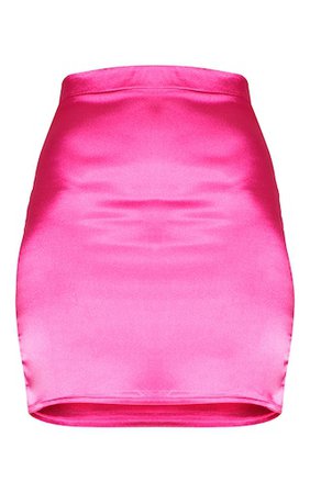 Pink Satin High Waisted Mini Skirt | Skirts | PrettyLittleThing