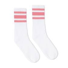 pink stripe crew sock - Google Search