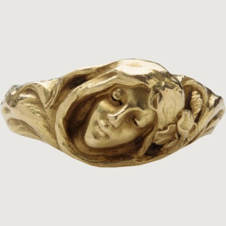 ART NOUVEAU OPHELIA RING France, 1909 - Gold : more light