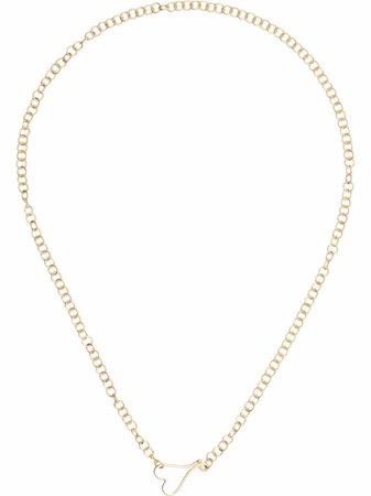 Shop ALEXA DE LA CRUZ heart-charm chain necklace with Express Delivery - FARFETCH