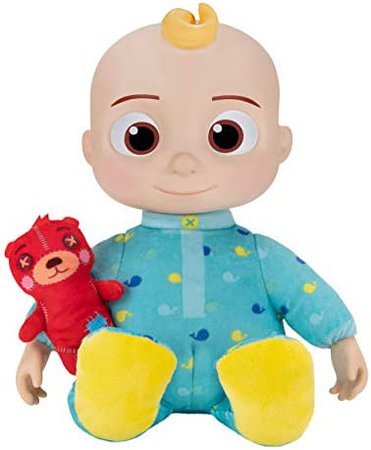 CoComelon Official Musical Bedtime JJ Doll, Soft Plush Body – Press Tummy and JJ sings clips from ‘Yes, Yes, Bedtime Song,’ – Includes Feature Plush and Small Pillow Plush Teddy Bear – Toys for Babies : Toys & Games