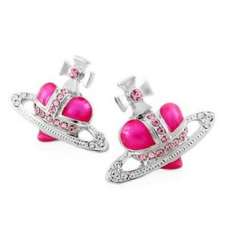 vivienne Westwood pink orb earrings