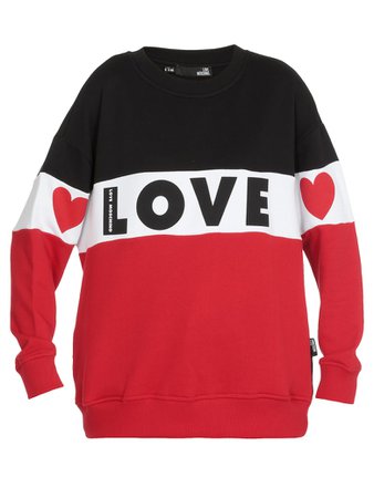 Love Moschino Love Moschino Love Sweatshirt - BLACK/WHITE/RED - 11144911 | italist