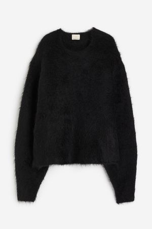 Mohair-blend Sweater - Black - Ladies | H&M US