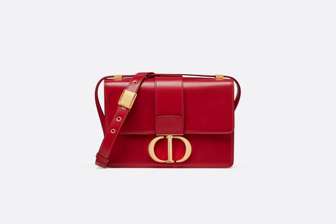 Red 30 Montaigne Smooth Calfskin Flap Bag - Bags - Women's Fashion | DIOR