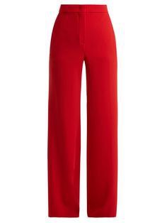red wide leg pants trousers