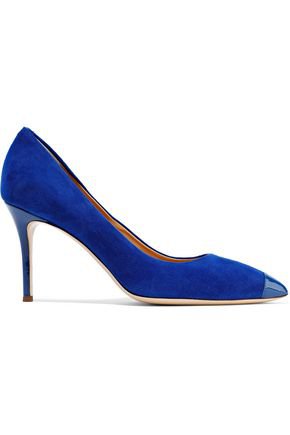 Lucrezia 105 patent leather-trimmed suede pumps | GIUSEPPE ZANOTTI | Sale up to 70% off | THE OUTNET