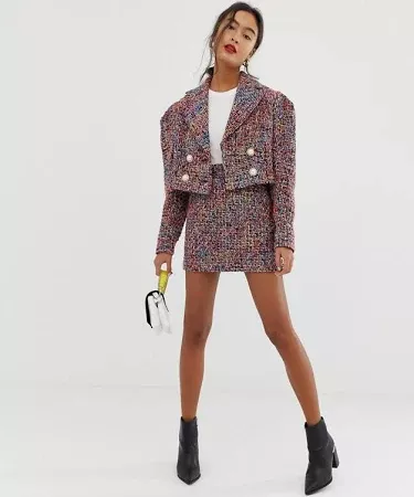 ASOS DESIGN pop boucle mini suit skirt - Google Search