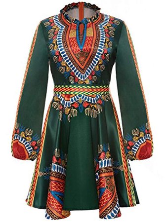 Green African Dress 2