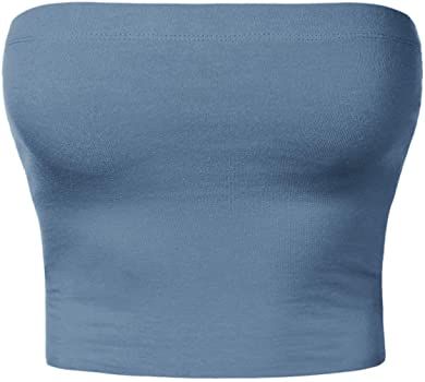 HATOPANTS Women's Tube Crop Shapewear Tops Strapless Cute Sexy Cotton Tops Black S at Amazon Women’s Clothing store