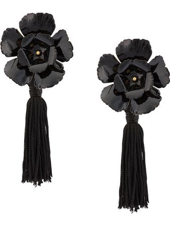 Jennifer Behr floral tassel earrings