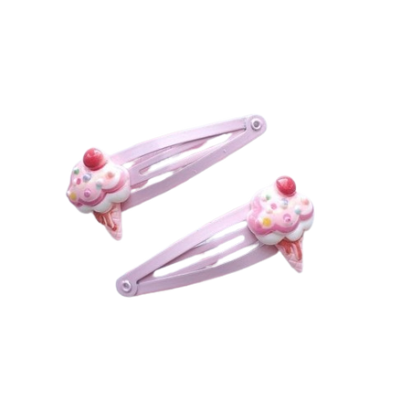 pink ice cream hairclips