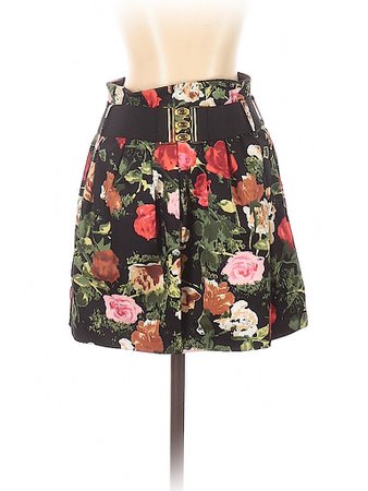 Ezra Floral Green Black Formal Skirt Size S - 79% off | thredUP