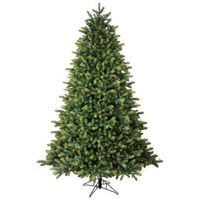 GE 7.5-ft Pre-Lit Hampton Spruce Artificial Christmas Tree with 1500 Constant Warm White LED Lights at Lowes.com
