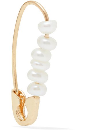 Loren Stewart | 14-karat gold pearl earring | NET-A-PORTER.COM