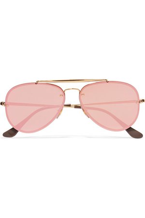 Ray-Ban | Aviator gold-tone mirrored sunglasses | NET-A-PORTER.COM