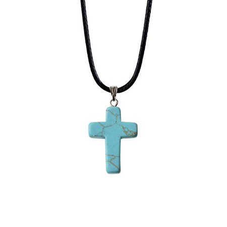 Amazon.com: ZHEPIN Bless Gems Cross Pendant Necklace Healing Gemstone Symbol of Salvation, Good News: Jewelry